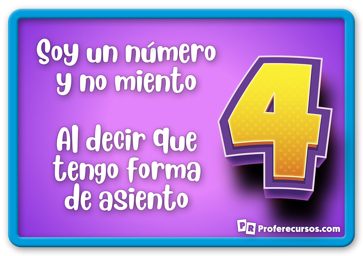 Numero 4 adivinanzas de numeros