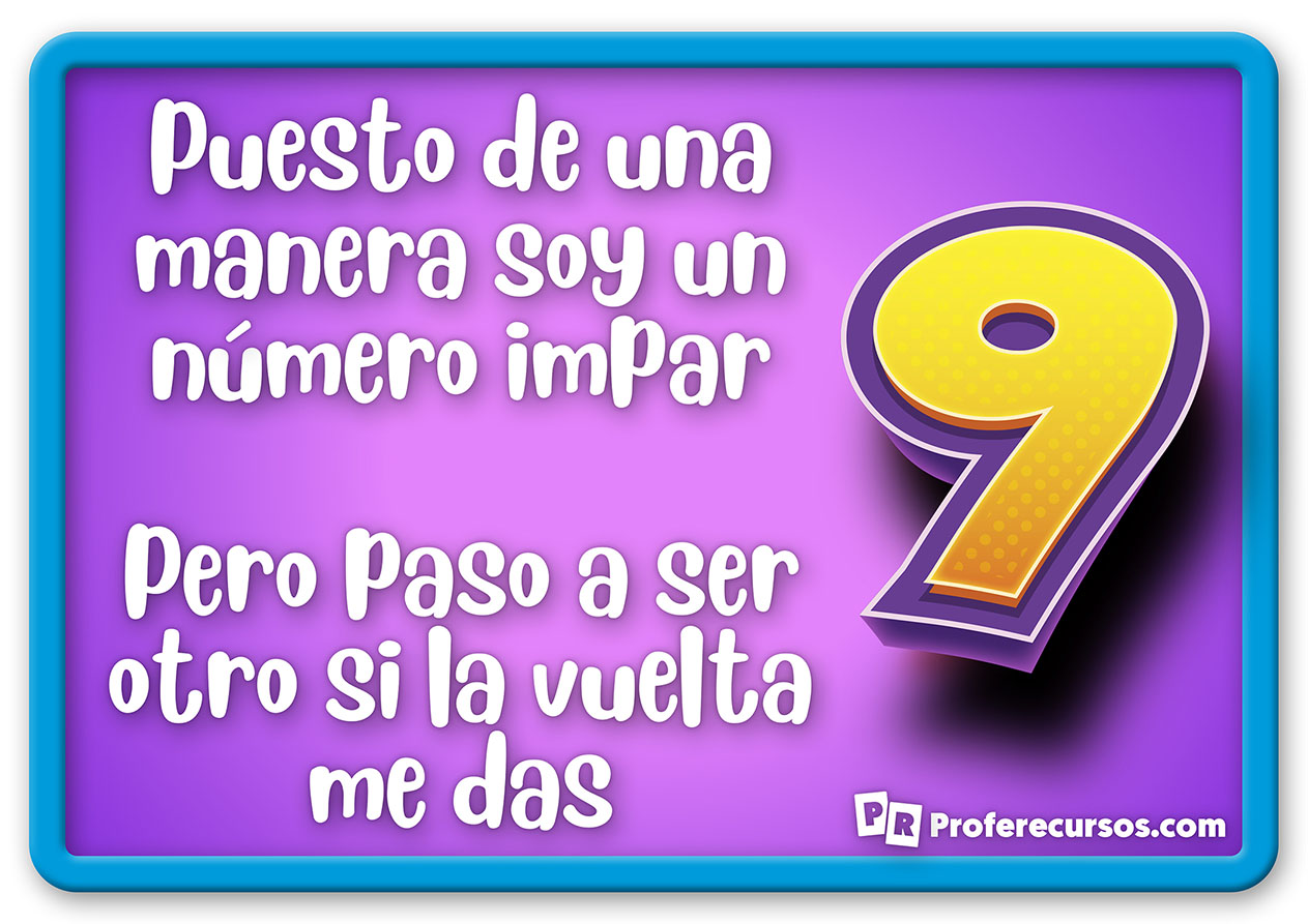 Numero 9 adivinanzas para niños