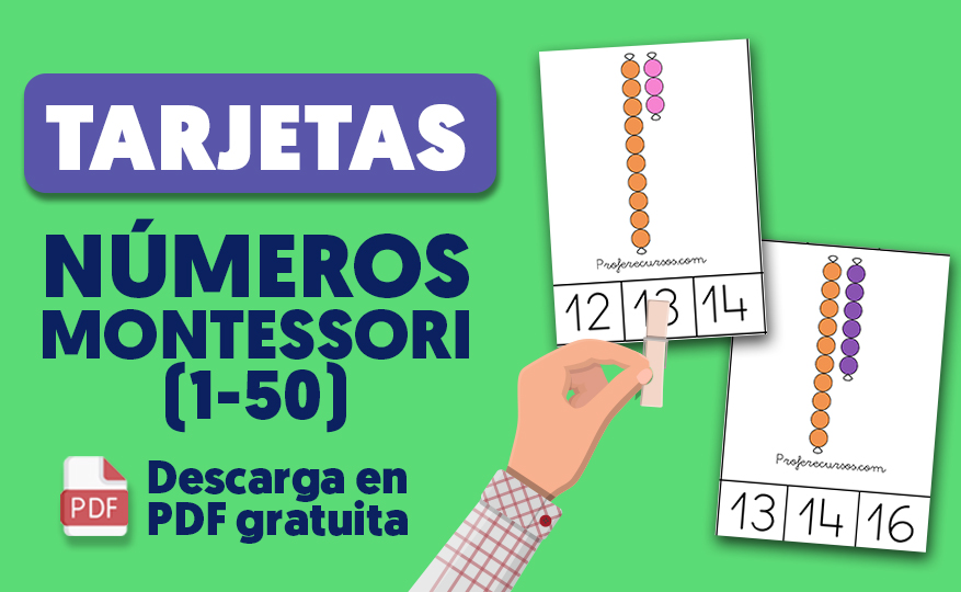 Numeros con perlas montessori