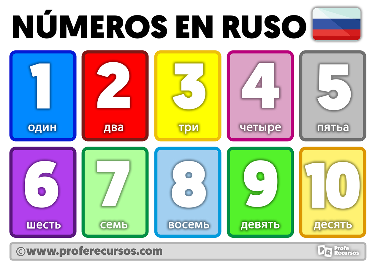 Numeros en ruso 1 al 10