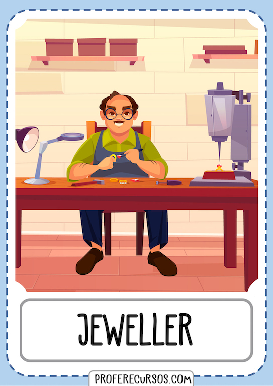 Occupations Vocabulary Flashcards Jeweller