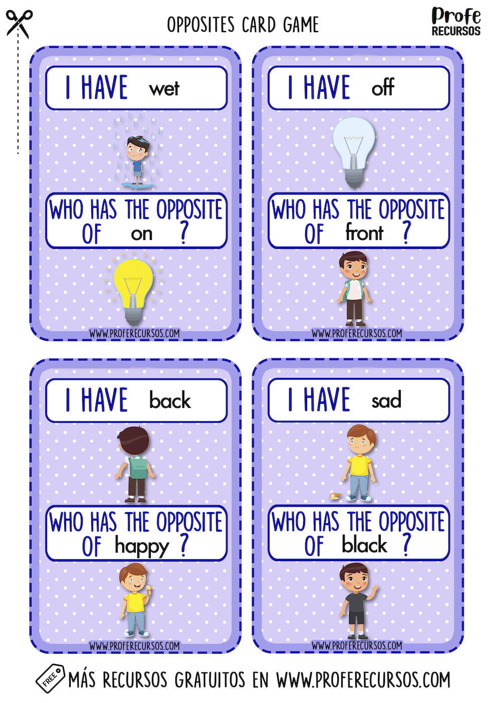 Opposites flashcards