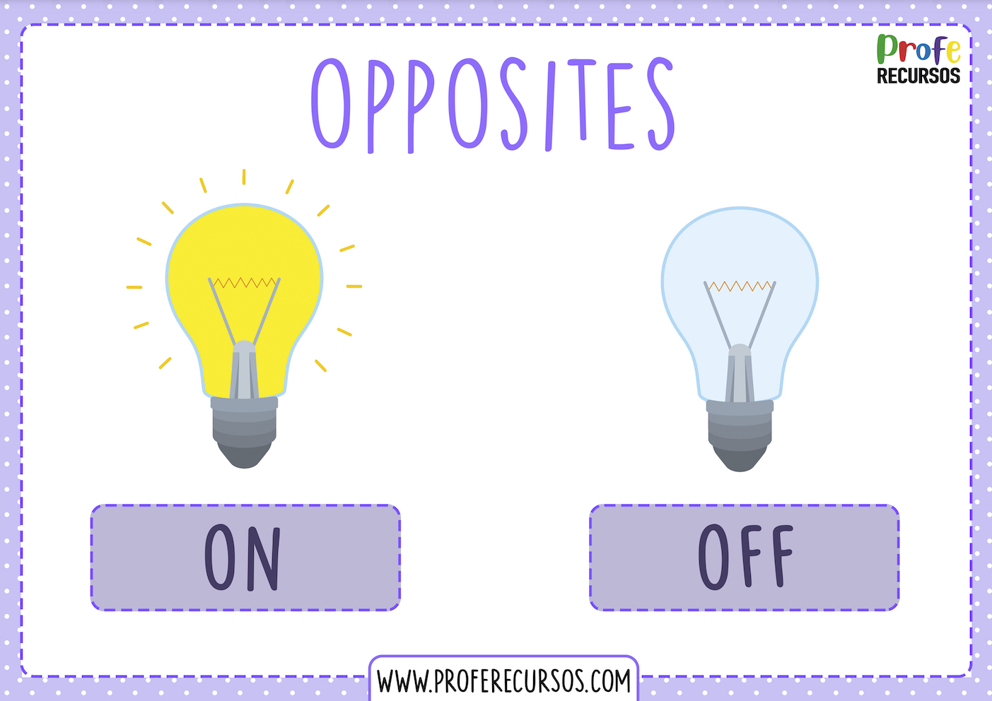 Opposites flashcards esl