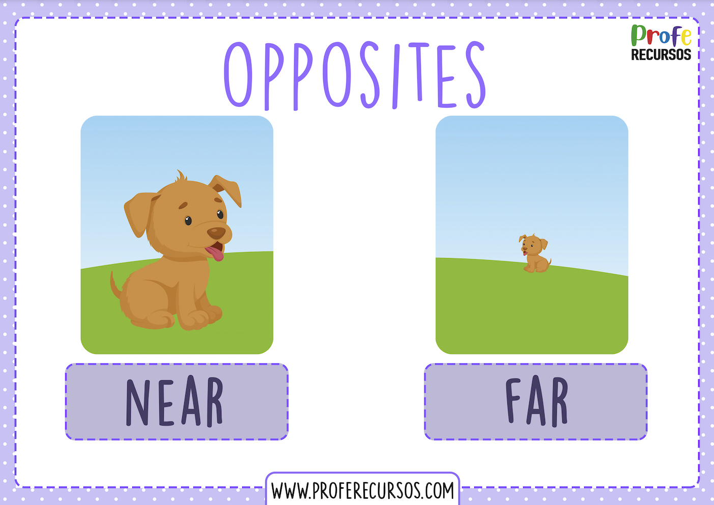 Opposites Flashcards For Children Profe Recursos