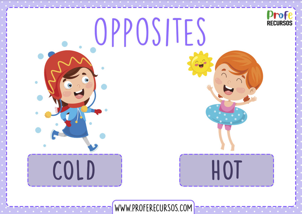 Opposites flashcards English as a Second Language