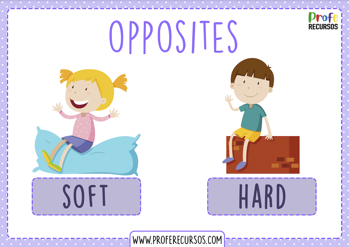 Opposites words with pictures