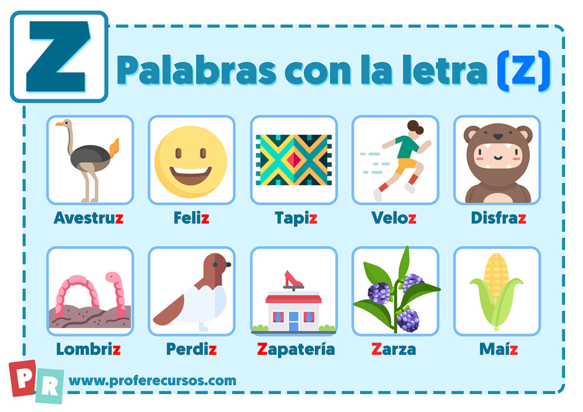 Palabras Con La Letra Z En Español Para Niños