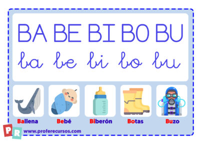 Palabras con Ba Be Bi Bo Bu