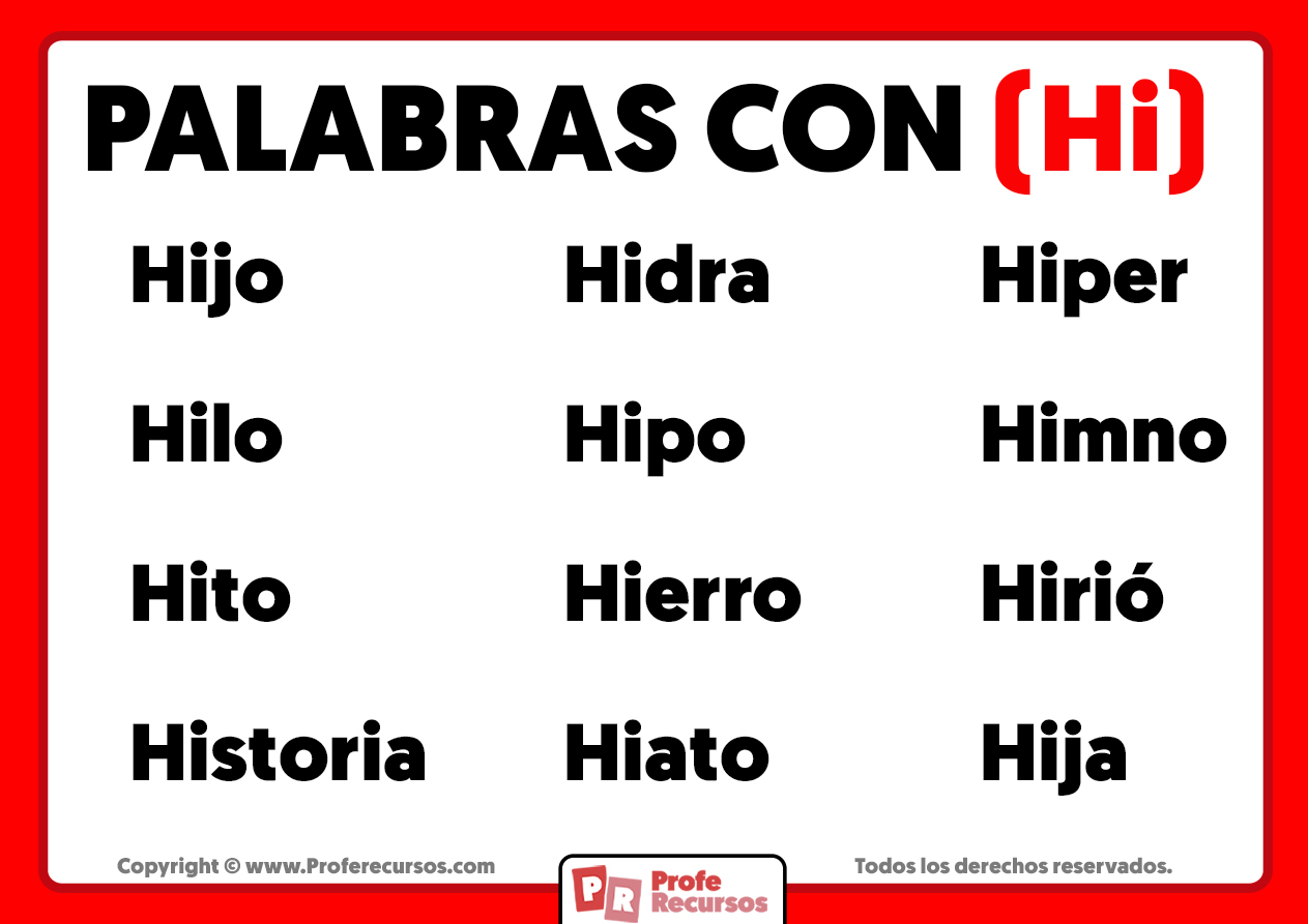 Palabras con hi