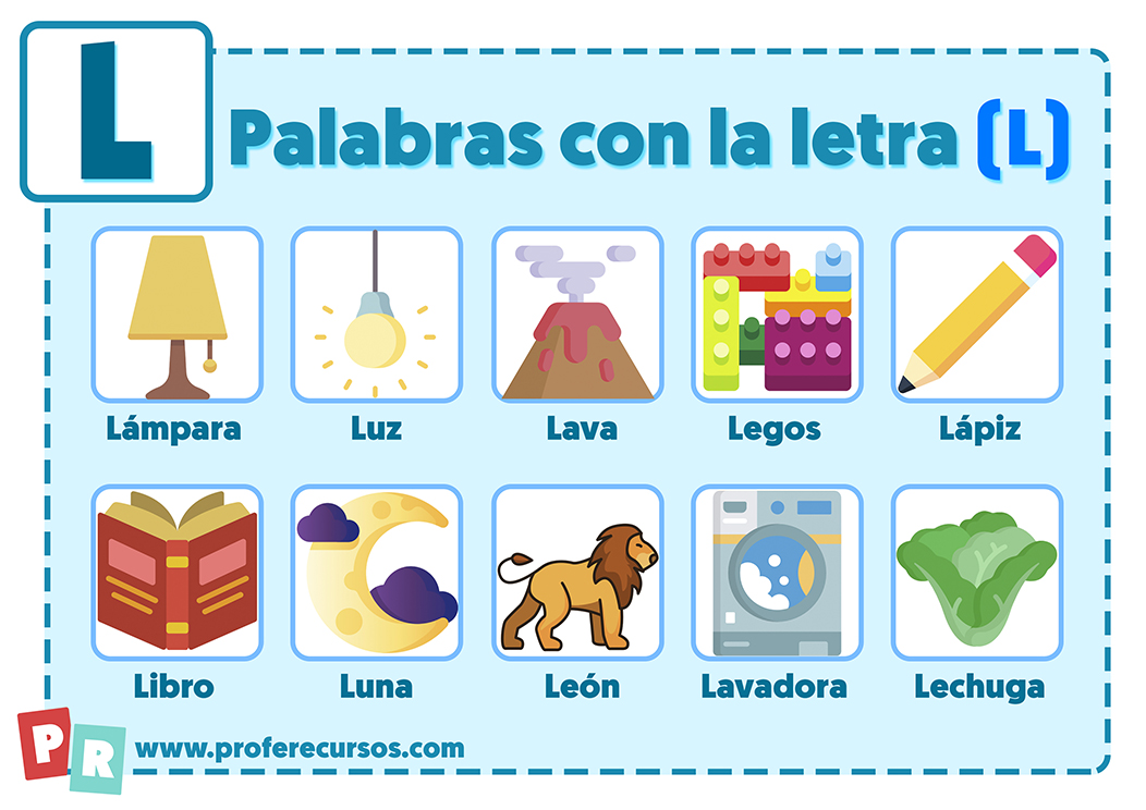 Palabras Con L Que Empiezan Por La Letra L Para Niños