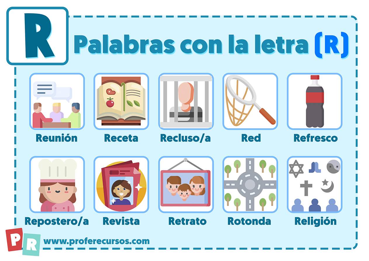 Palabras con letra r para niños