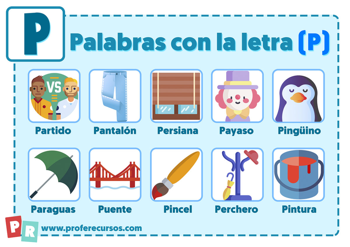 Palabras De 5 Letras Que Empiezan Por Pi Palabras con P | Que empiezan por la letra P para Niños