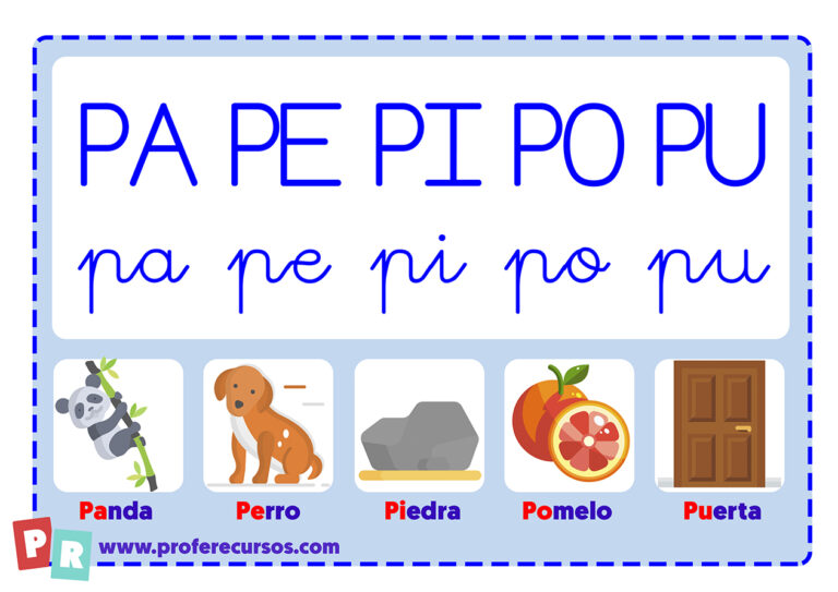 Palabras con Pa Pe Pi Po Pu