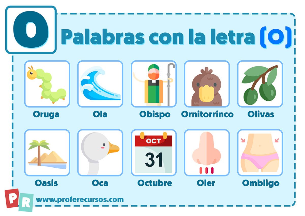 Palabras Con La Letra O Para Niños De Preescolar