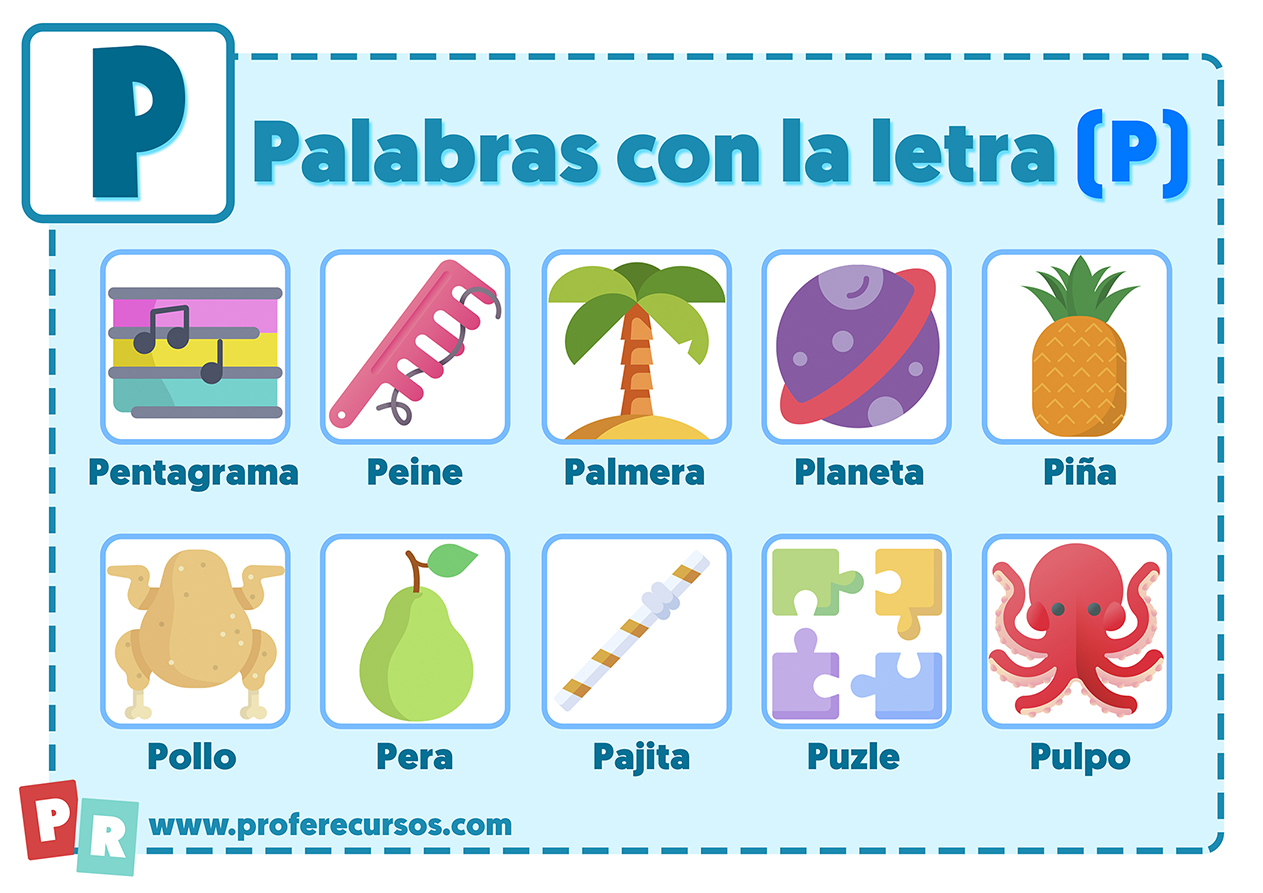 Palabras con P | Que empiezan por la letra P para Niños