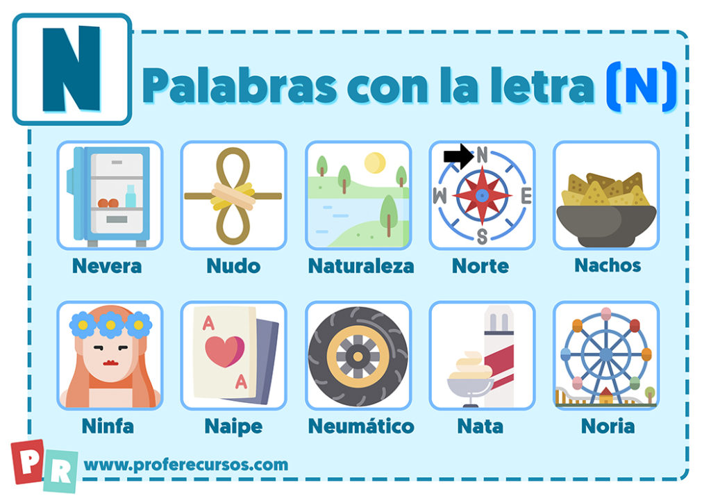 Palabras con N Que empiezan por la letra N para Niños Palabras con N Que empiezan por la letra N para Niños