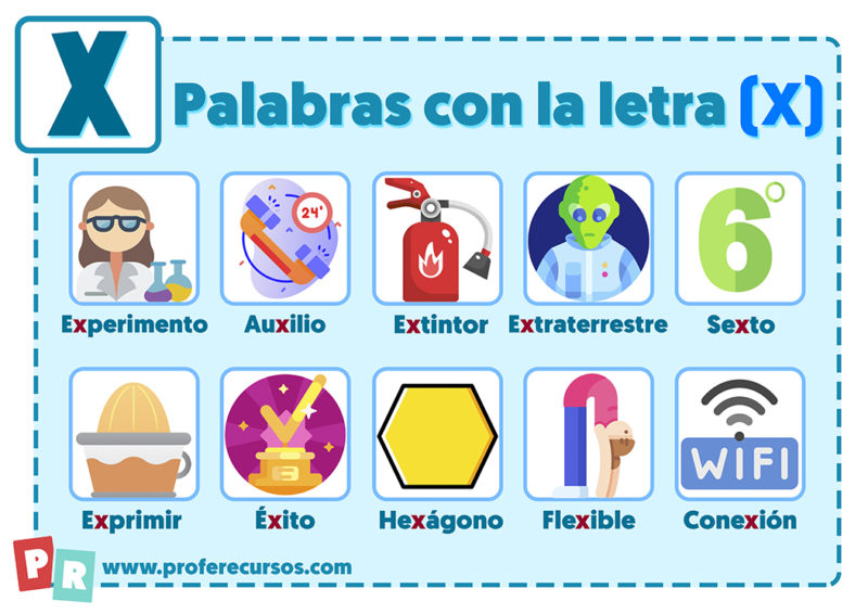 Palabras con la Letra X para Niños Palabras que contienen X Palabras con la Letra X para Niños Palabras que contienen X