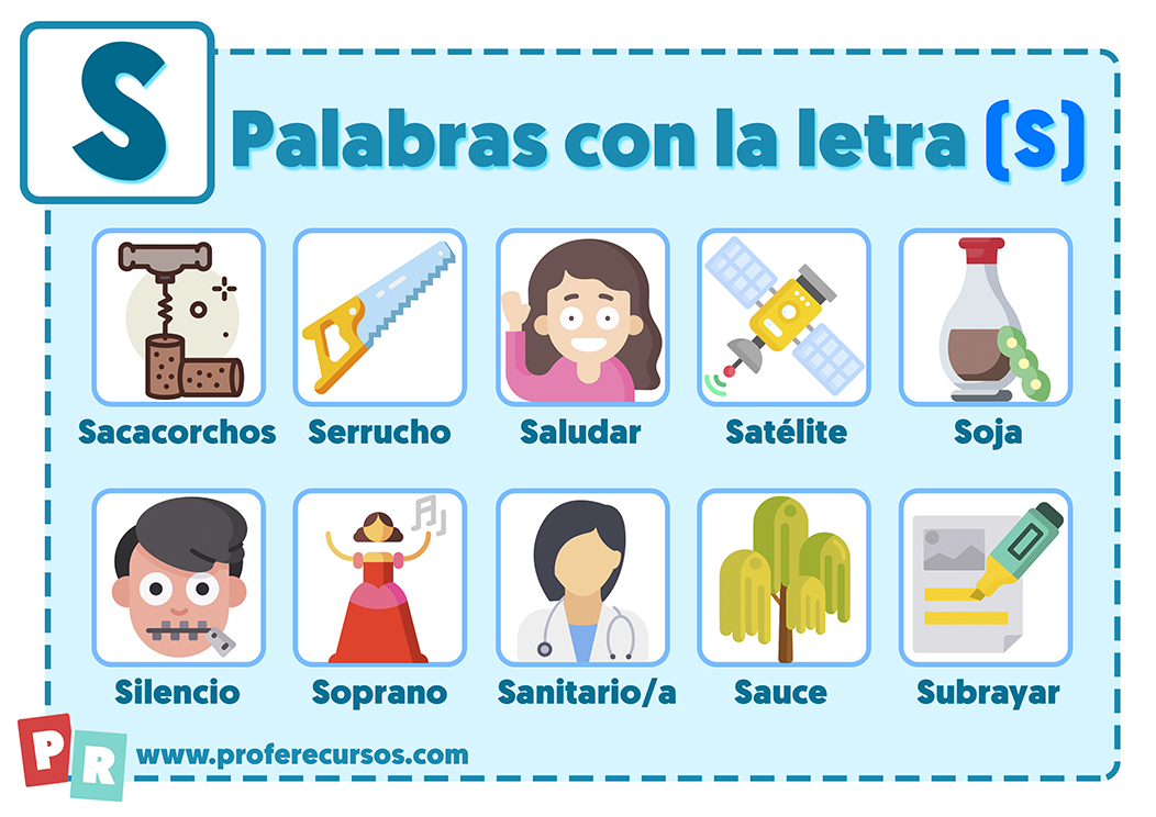 Palabras con s para niños