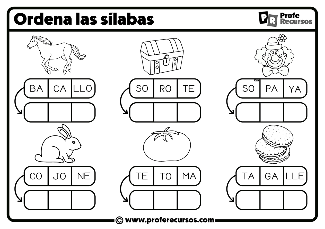 Fichas Para Aprender Las SÍlabas Pack Para Imprimir