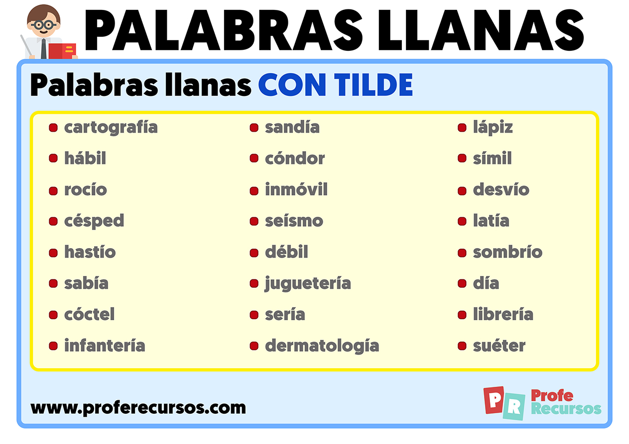 Palabras llanas que si llevan tilde