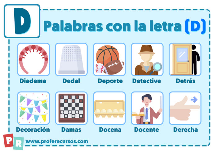 Palabras con D | Que empiezan por la letra D para Niños
