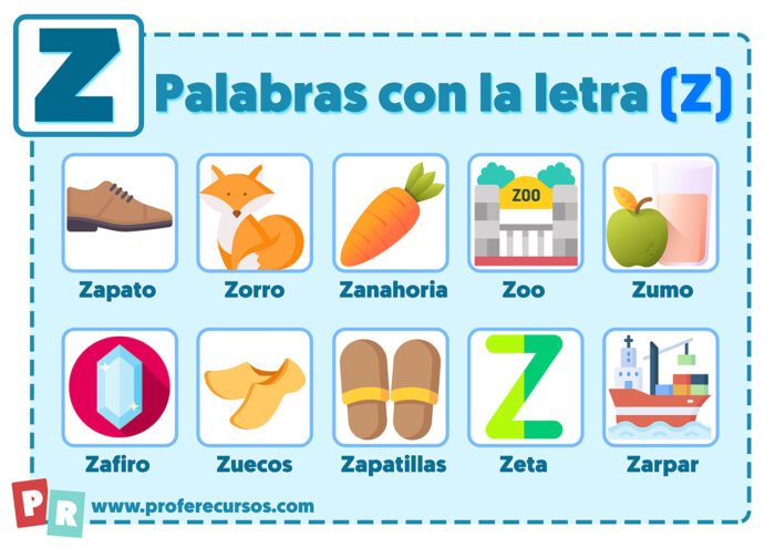 Palabras que empiezan por z Profe Recursos