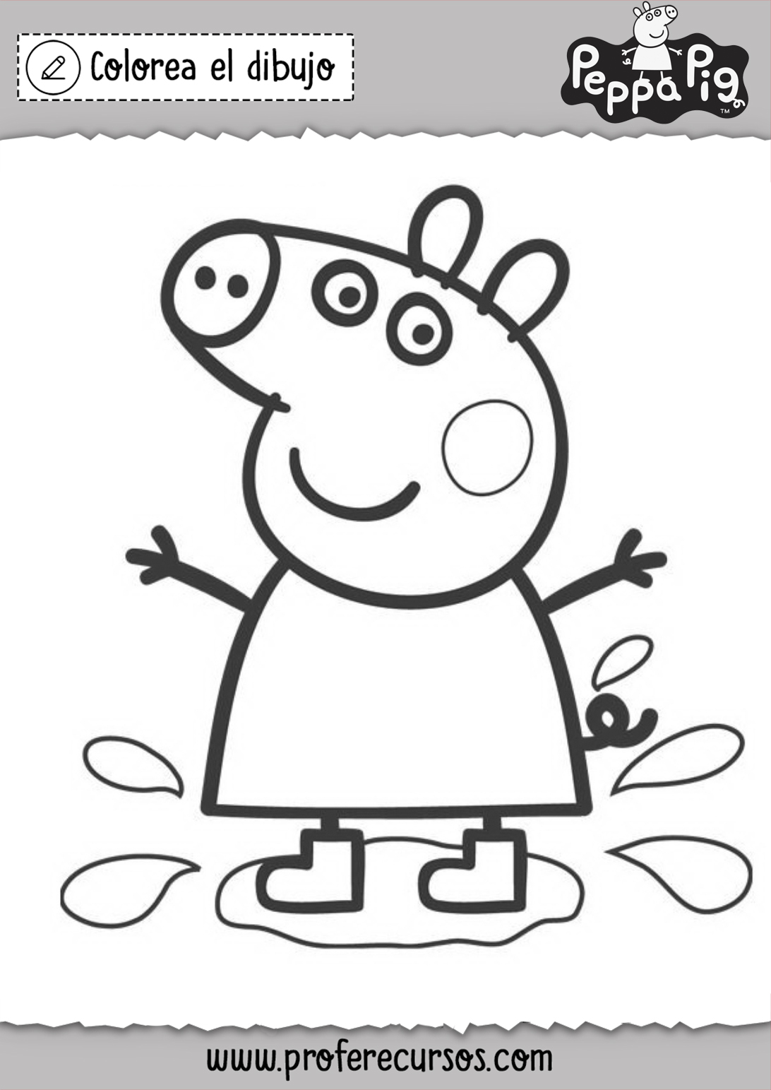 Peppa Pig para Colorear