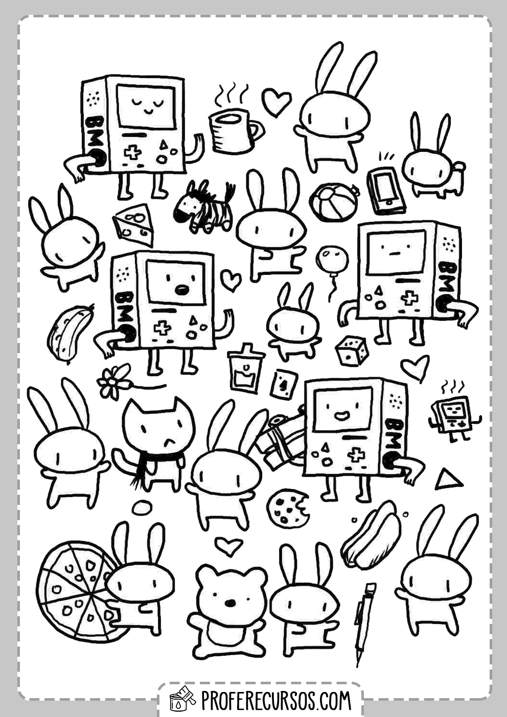 Dibujos Kawaii Para Colorear Pack Para Imprimir