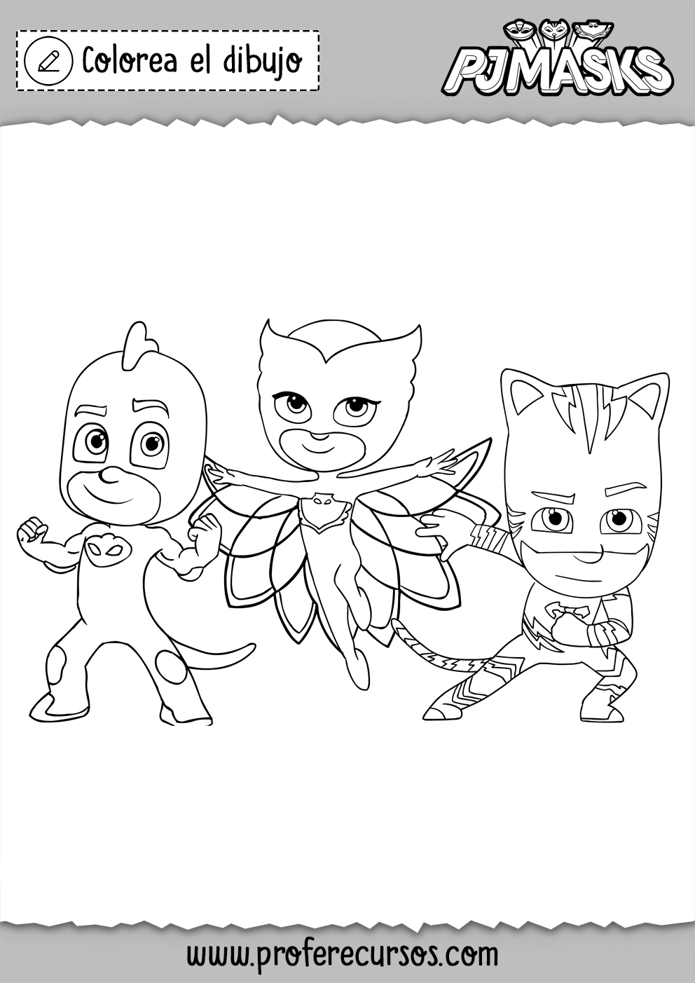 Pj Masks para colorear