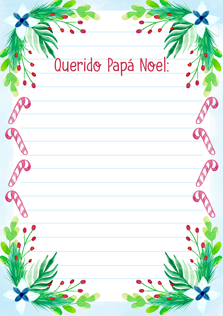 Plantilla carta de papa noel