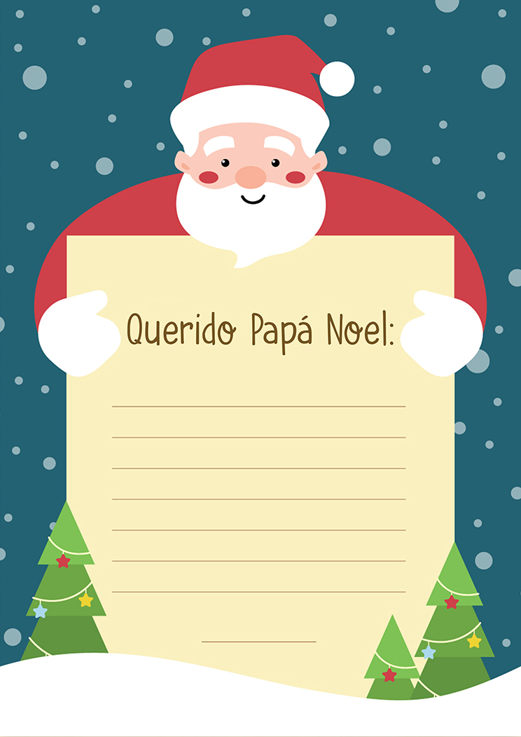 Plantilla de carta de papa noel