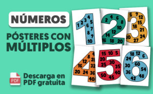 Posteres de numeros con multiplos