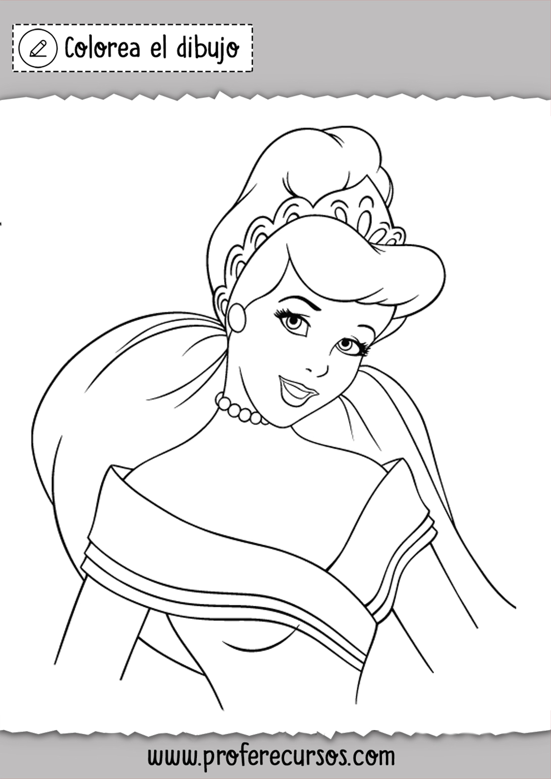 Princesas Disney Colorear Dibujos