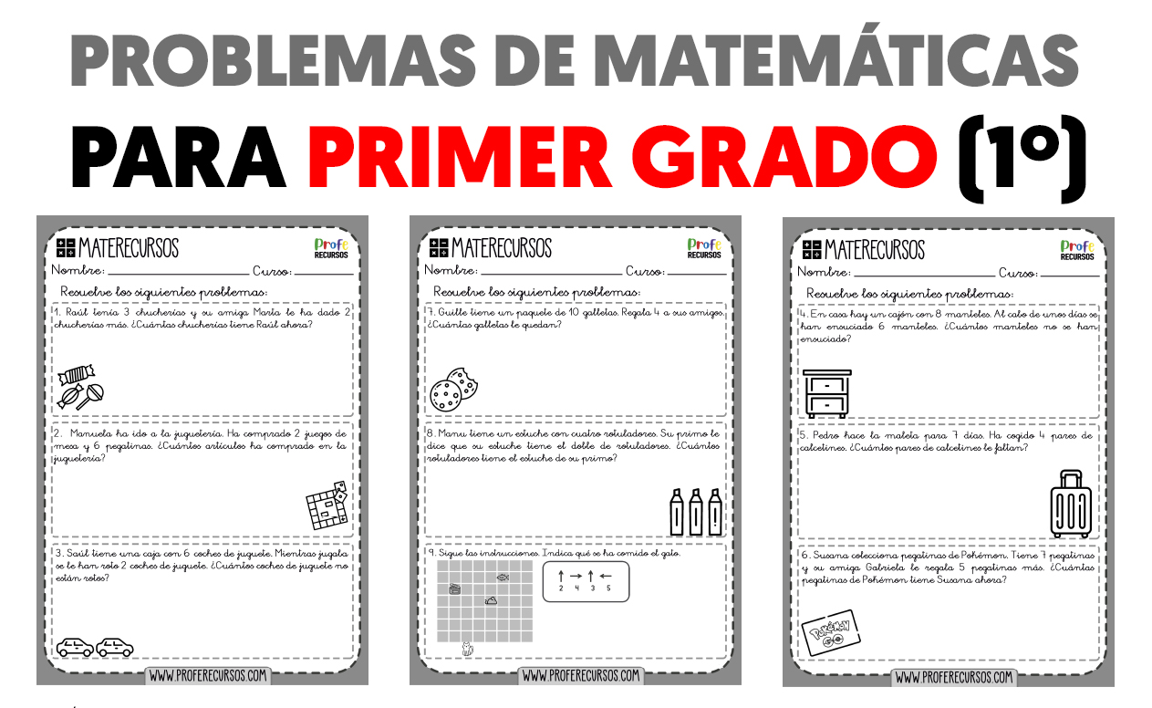 Problemas de matematicas para primer grado