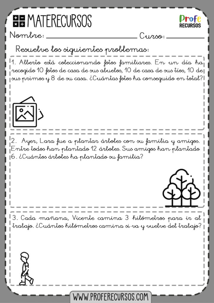 Problemas de matemáticas 2º Primaria