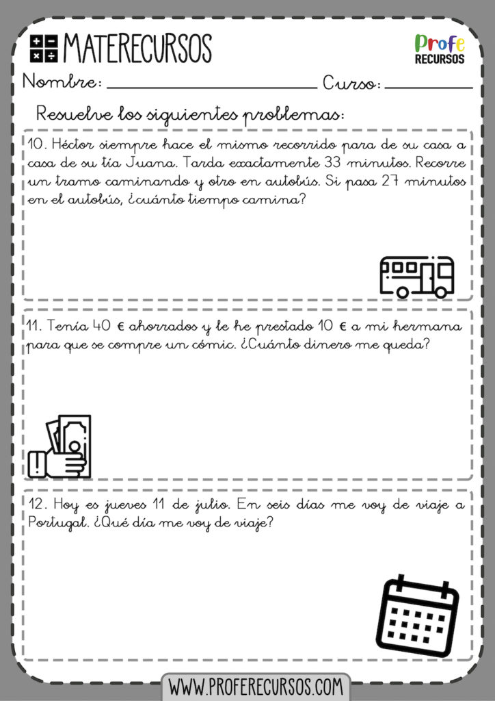 Problemas de mates 2º primaria