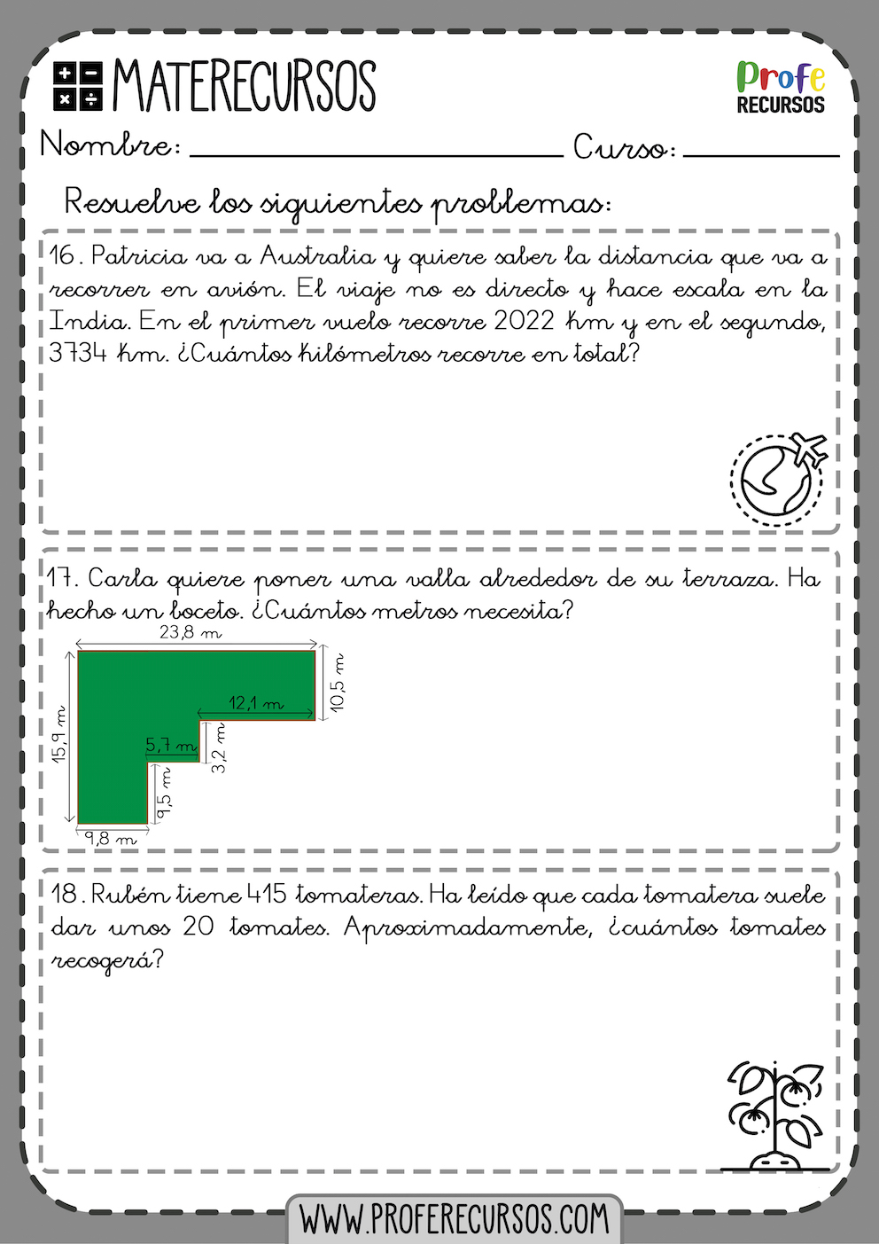 Problemas de mates para imprimir