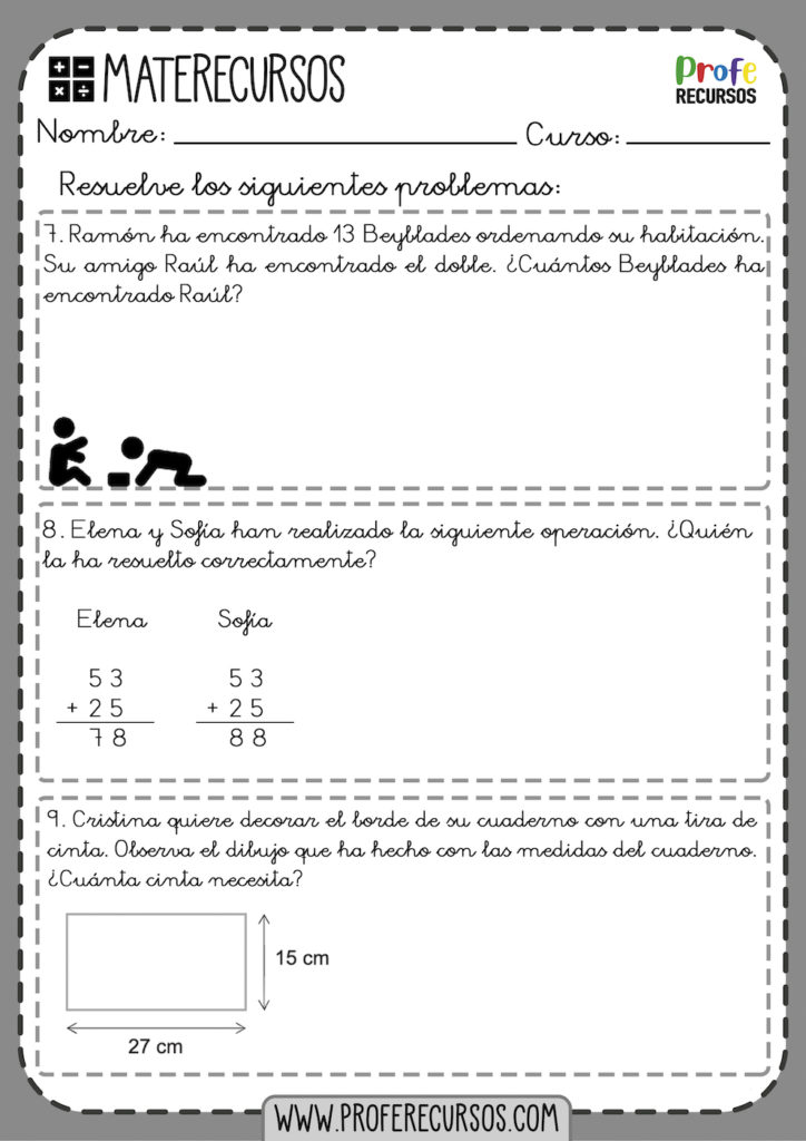 Problemas matematicas 2 primaria