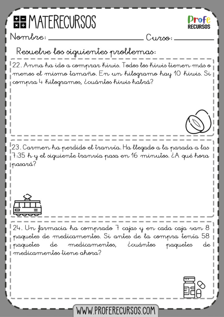 Problemas mates 3 primaria pdf