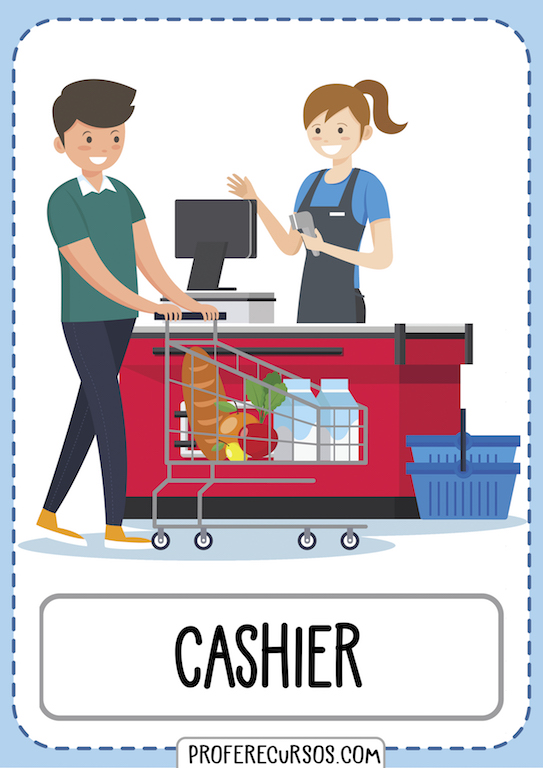 Professions Jobs Vocabulary Cashier