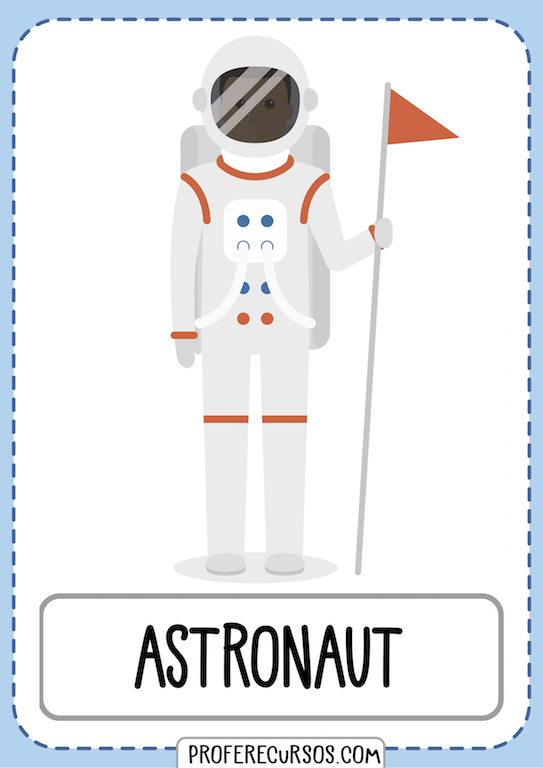 Professions Vocabulary Flashcards Astronaut