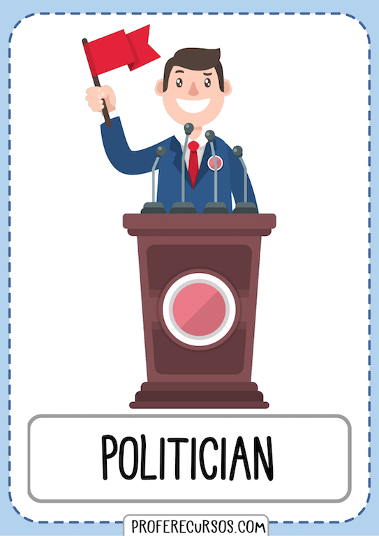 Professions Vocabulary Flashcards Politician