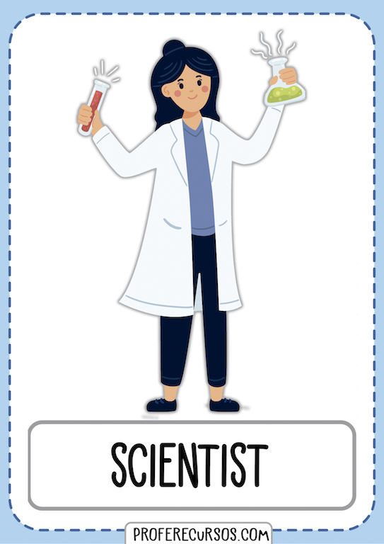 Professions Vocabulary Flashcards Scientist