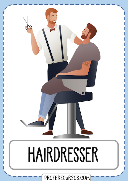 Professions Vocabulary Hairdresser