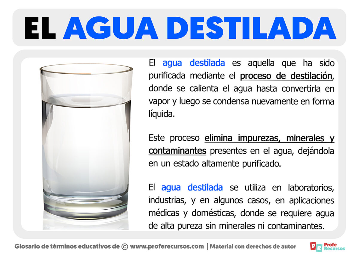 Qu es el agua destilada