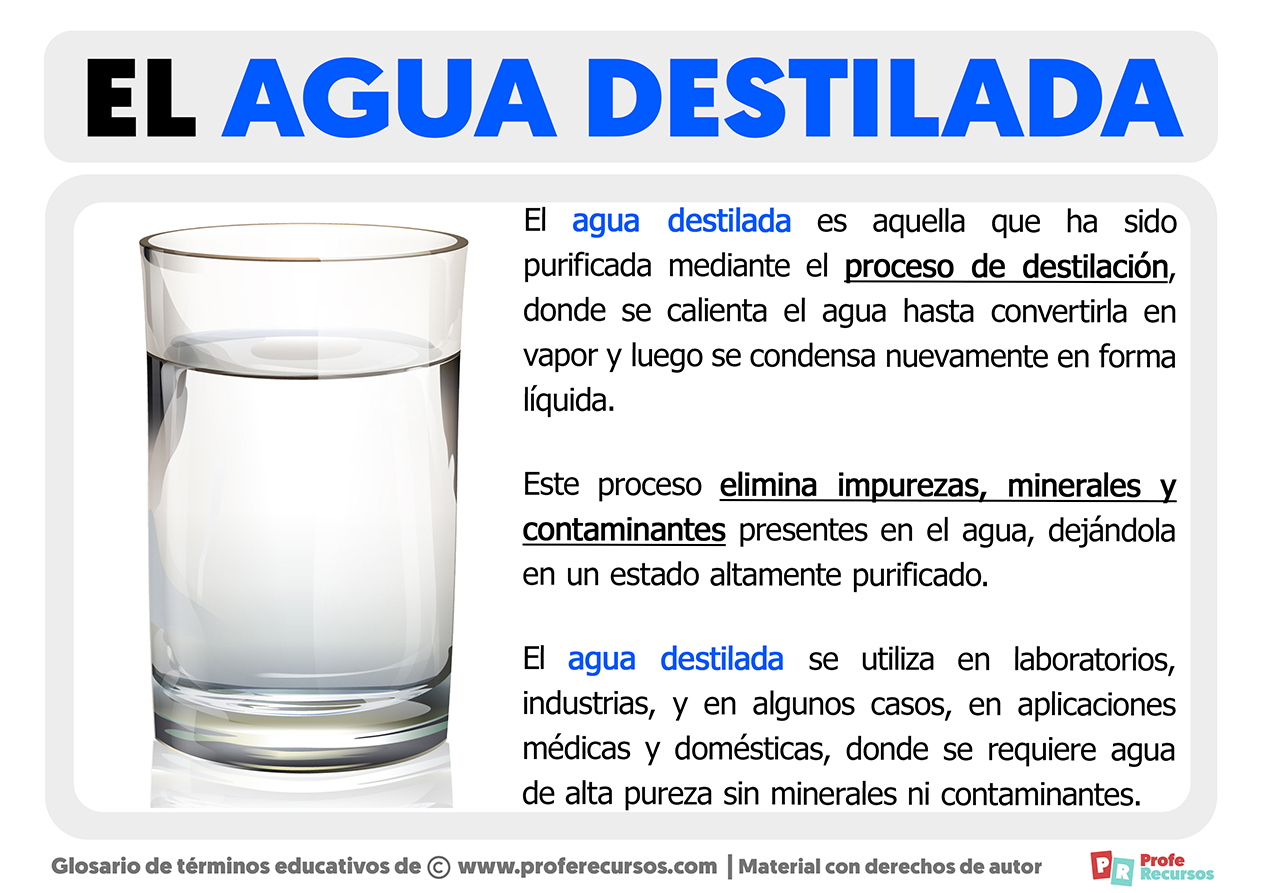 Que es el agua destilada