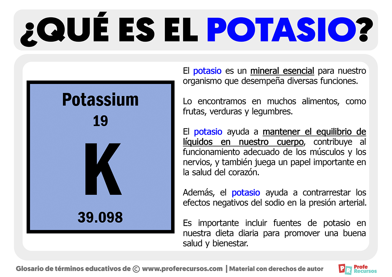 Que es el potasio