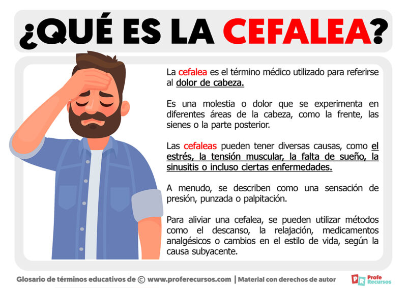 Qué es la Cefalea Definición de Cefalea