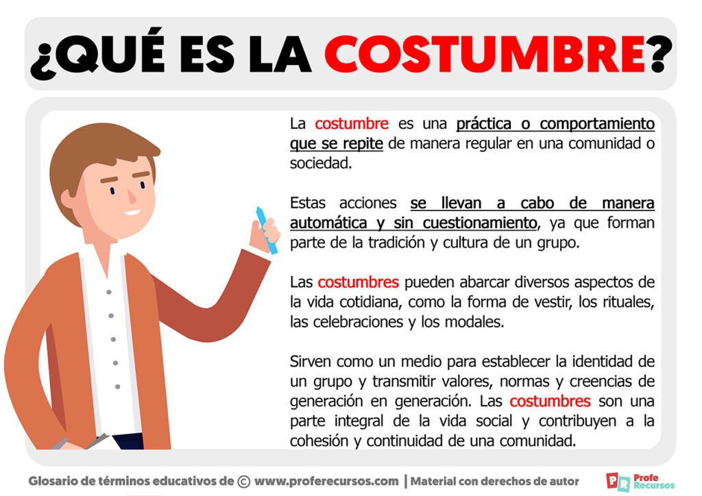 Qué es la Costumbre | Definición de Costumbre
