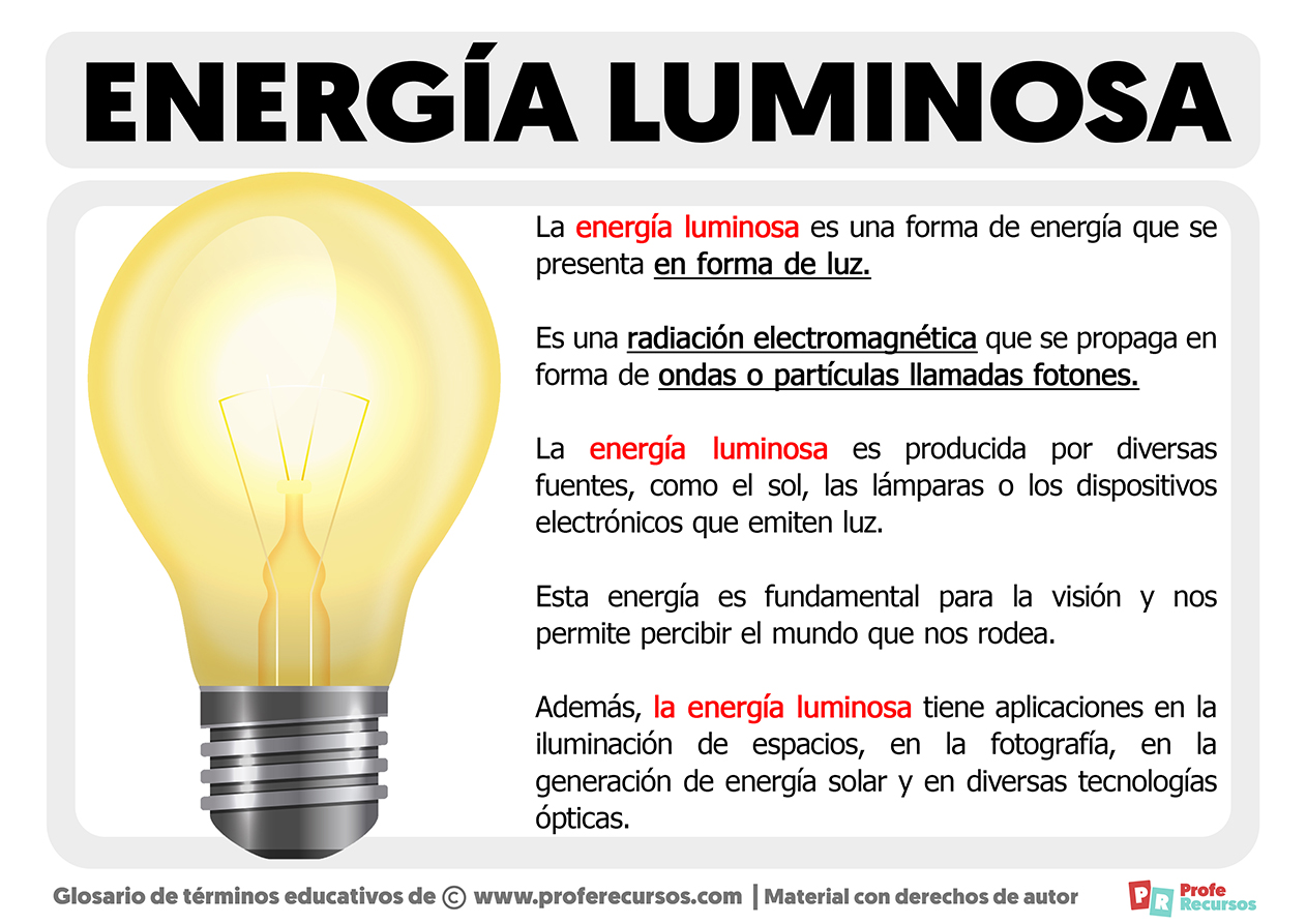 Que es la energia luminosa